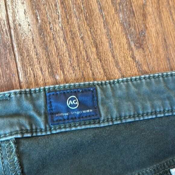 Ag Adriano Goldshmied the Abbey mid rise super skinny fit green jeans 30 - Picture 8 of 14